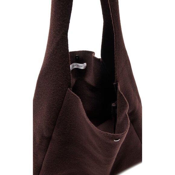 Aya Muse Vale Knit Wool Crossbody Bag Brown Womens Size OS - Picture 5 of 11